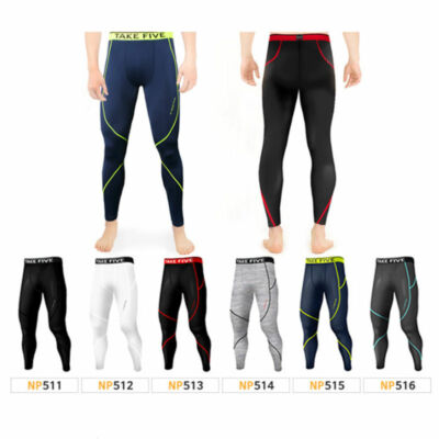Take Five Mens Lined Skin Tight Compression Base Layer Running Pants NP511