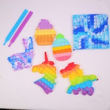 Push Pop Fidget Toys Variety set of 8 includes 2 bracelets