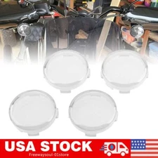 4PCS Motorcycle Turn Signal Light Clear Lens Cover Fits For Harley Touring Dyna