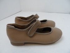 Danshuz Toddler Girls Tan Single Strap Non Skid Tap Shoes Loop Over - Size 13
