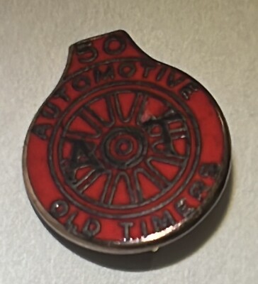 Vintage Automotive Old Timers Club 50 Year Member Award Pin - W.E.H GF