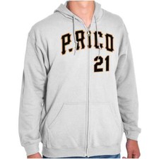 Puerto Rico Baseball Game Player 21 Tribute Sweatshirt Zip Up Hoodie Men Women