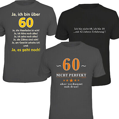 T Shirt Zum 60 Geburtstag Geschenke Lustige Fun Shirts Baujahr 1961 60sten Ebay