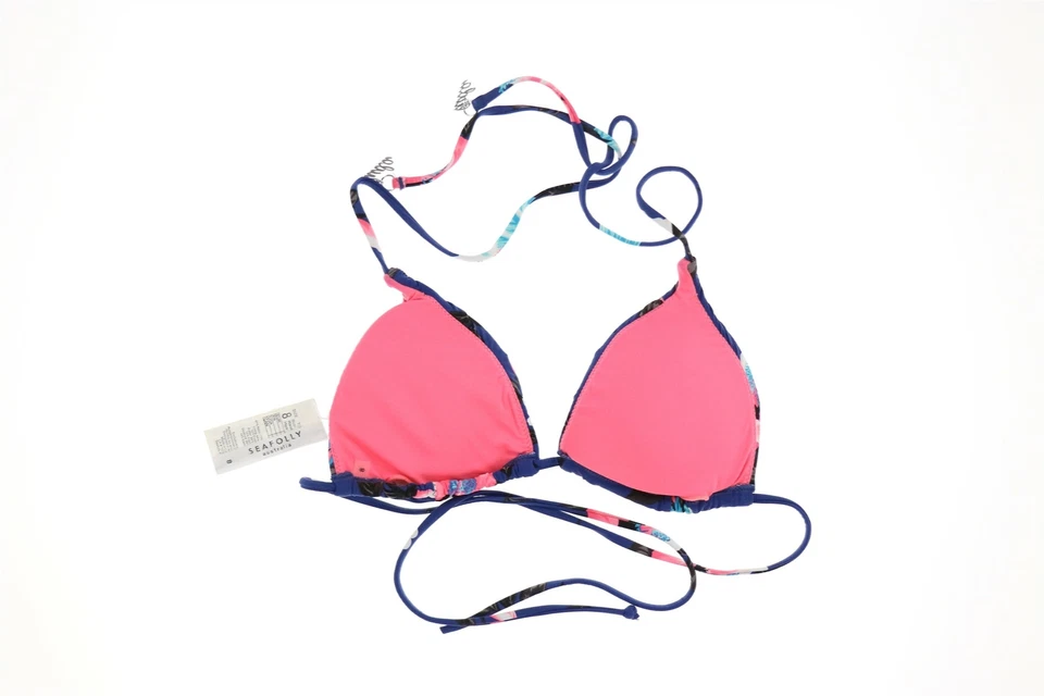 Top de bikini para mujer Seafolly 267424 azul talla 8 Foto 2 de 2