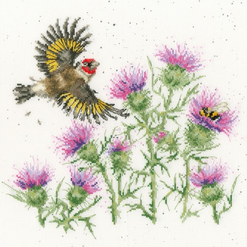 Kit de punto de cruz contado Bothy Threads plumas y cardos XHD133 - Imagen 2 de 3