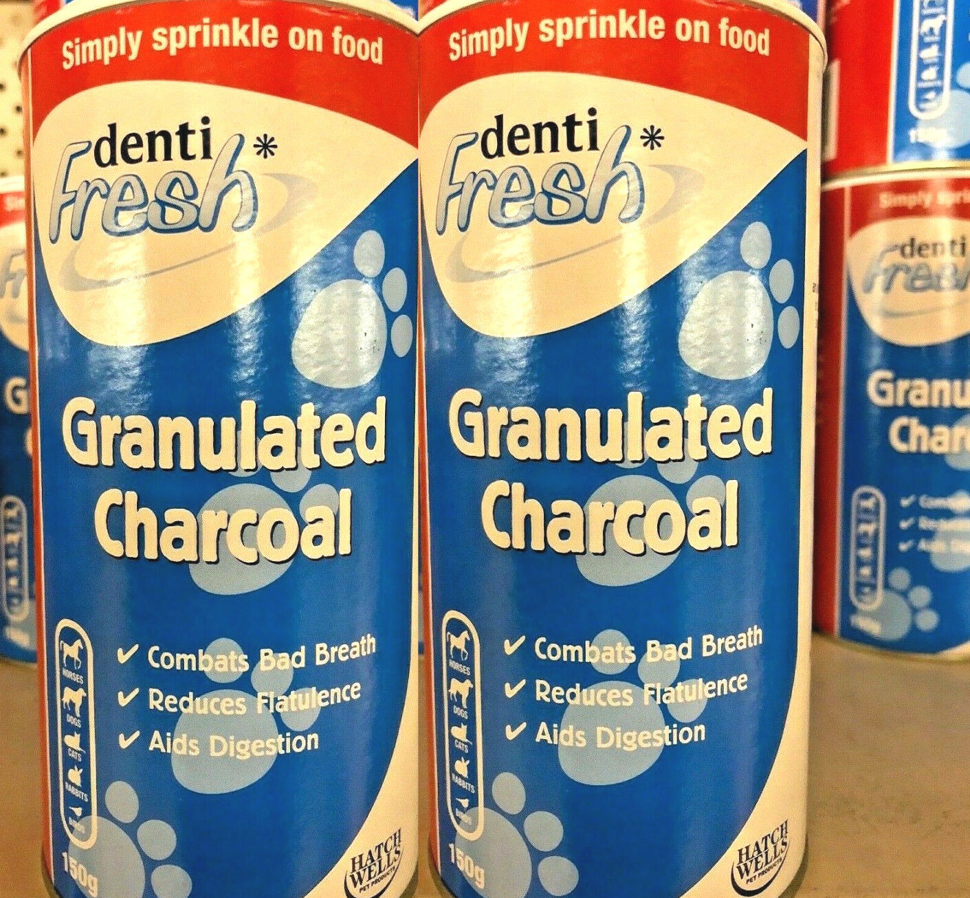 2 x 150g GRANULATED CHARCOAL Hatchwell DentiFresh Powder Dogs Cat Bird bp Rabbit