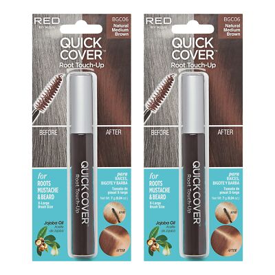 Quick Cover Root Touch Up Mascara 2PCS Water-Resistant Temporary Gray Conceal...