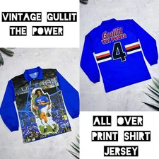 Vintage Ruud Gullit #4 The Power All Over Print Jersey Shirt LS size Medium