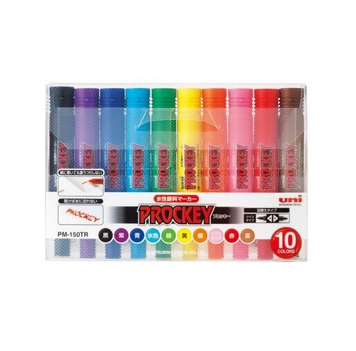 Uni PROCKEY Fine + Bold Water Based Marker PM-150TR Choose From 18