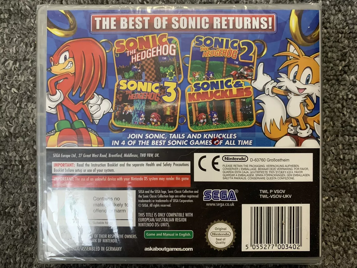 Sonic Classic Collection Nintendo DS Brand New & Factory Sealed UK