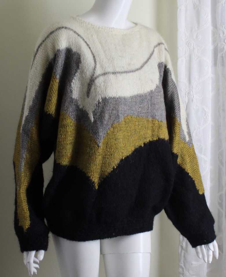 Rosemarie Muller Artisan Sz L XL ArttoWear HandKnit New Zealand