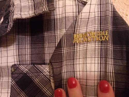 Boys Kenneth Cole REACTION Plaid Button-Down Shirt Size 7, Black & White - Picture 6 of 6