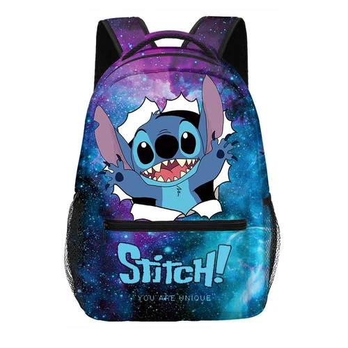 Cartoon Stitch School Backpack Laptop Bags Kids Handbag Travel Bag Teenagers Bag - Picture 29 of 56