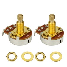 2PCS Bass Guitar Big A500K Potentiometers Audio Pots Full Size Copper Long Shaft
