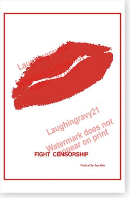 Ireland Sinn Fein Irish Republican Fight Censorship Lips Poster