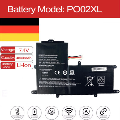 PO02XL Akku für HP Stream 11-ak0013dx 11-ah111wm 11-ah112dx 11-ah112tu 11-Y