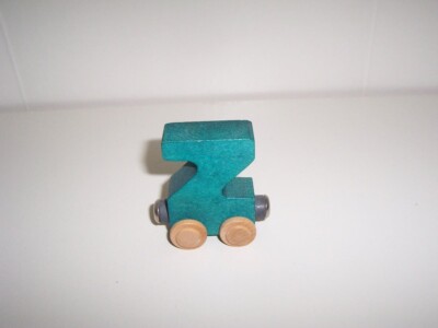 Maple Landmark Wooden Alphabet Name Train Aqua Letter Z Fits BRIO Thomas Track