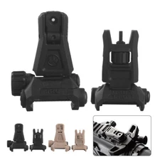 ABS Tactical Low Profile Flip-up Backup Sight Folding Sights Front & Rear Set US