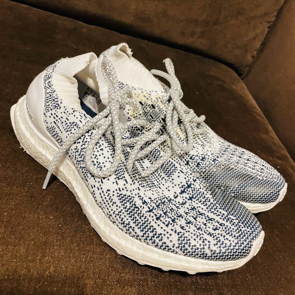 Adidas Ultra Boost Uncaged Oreo Non Dyed White Navy Blue Shoes BA9616 Size 11.5 ULTRABOOST UNCAGED  main image 3