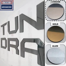 SET OF 2: 2022-25 CHROME TUNDRA TAILGATE +  LOWER GRILL Letters Inserts
