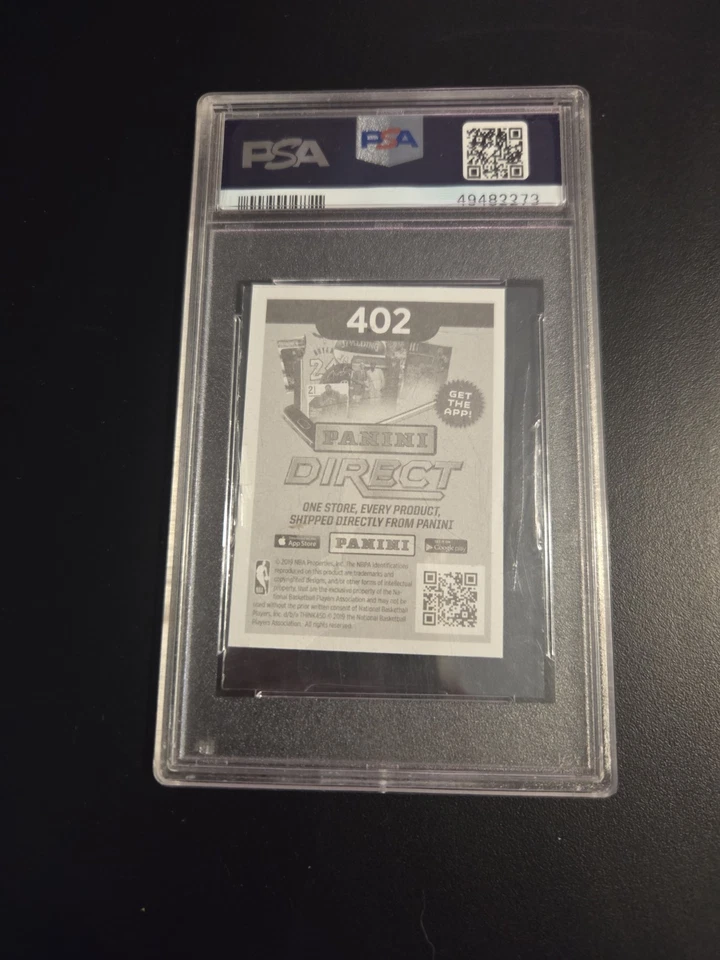 2019-20 Panini NBA Sticker and Card Collection Zion Williamson RC #402 PSA 9 - Image 2 of 2