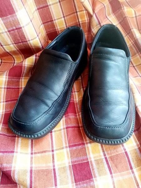 Men Ecco Heels Black Leather 40