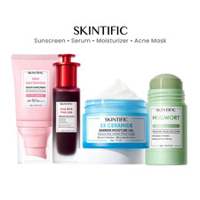 SKINTIFIC Beauty Serum Moisturizer Sunscreen SPF50 UVAB Acne Mask Complete Set