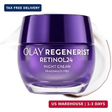Olay Retinol Night Cream for Women, Anti-Aging Face Moisturizer, Fragrance-Free,