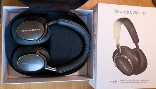 Bowers & Wilkins PX8 Wireless Noise Cancelling Headphones Black w/ Box Case