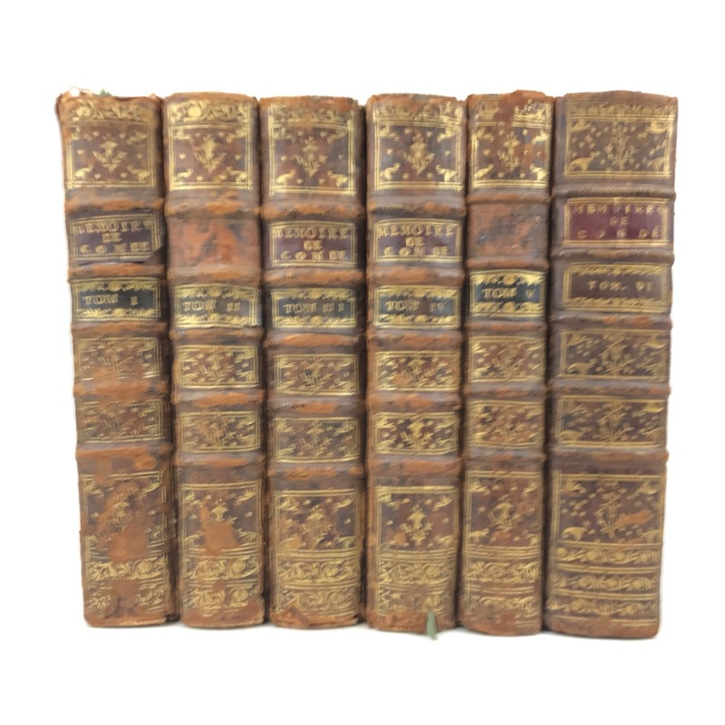 Mémoires de Condé, 1743, 6 volumes in-4