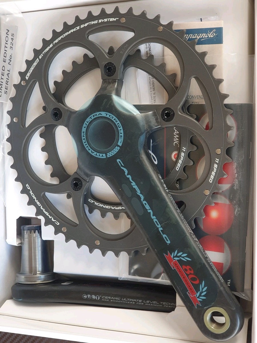 Campagnolo 80th Aniversary Super Record 11s Carbon Chainset UT  52/36 New