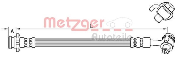 Bremsschlauch Metzger Autoteile 4111584 FüR Kadjar Renault Tce 130 Hlmr Dci 110-image