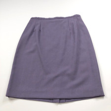 Talbots 10 Fits 28In Vintage VTG 100 Wool Above Knee Skirt Lilac Purple MINT