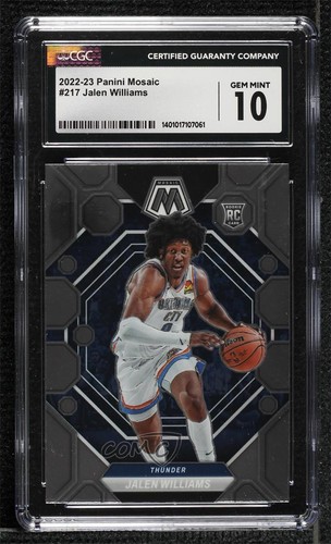 2022-23 Panini Mosaic Rookies Jalen Williams #217 CGC 10 Gem Mint 0x5i - Picture 1 of 3