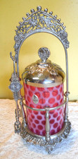 Fenton Cranberry Opalescent Coin Dot Pickle C...