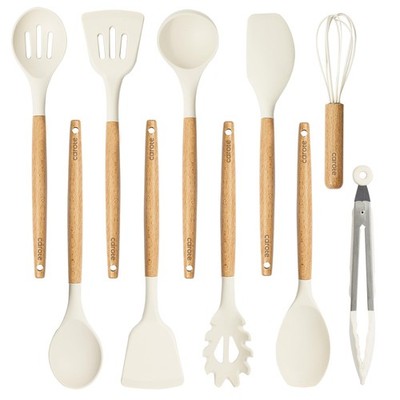 CAROTE Silicon Cooking Utensils Set for Kitchen,446°F Heat Resistant 10 pcs Non-