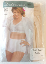 Underscore 3 Pack Womens Nylon Briefs Panties XL/8 Nude Color JCPenney NEW