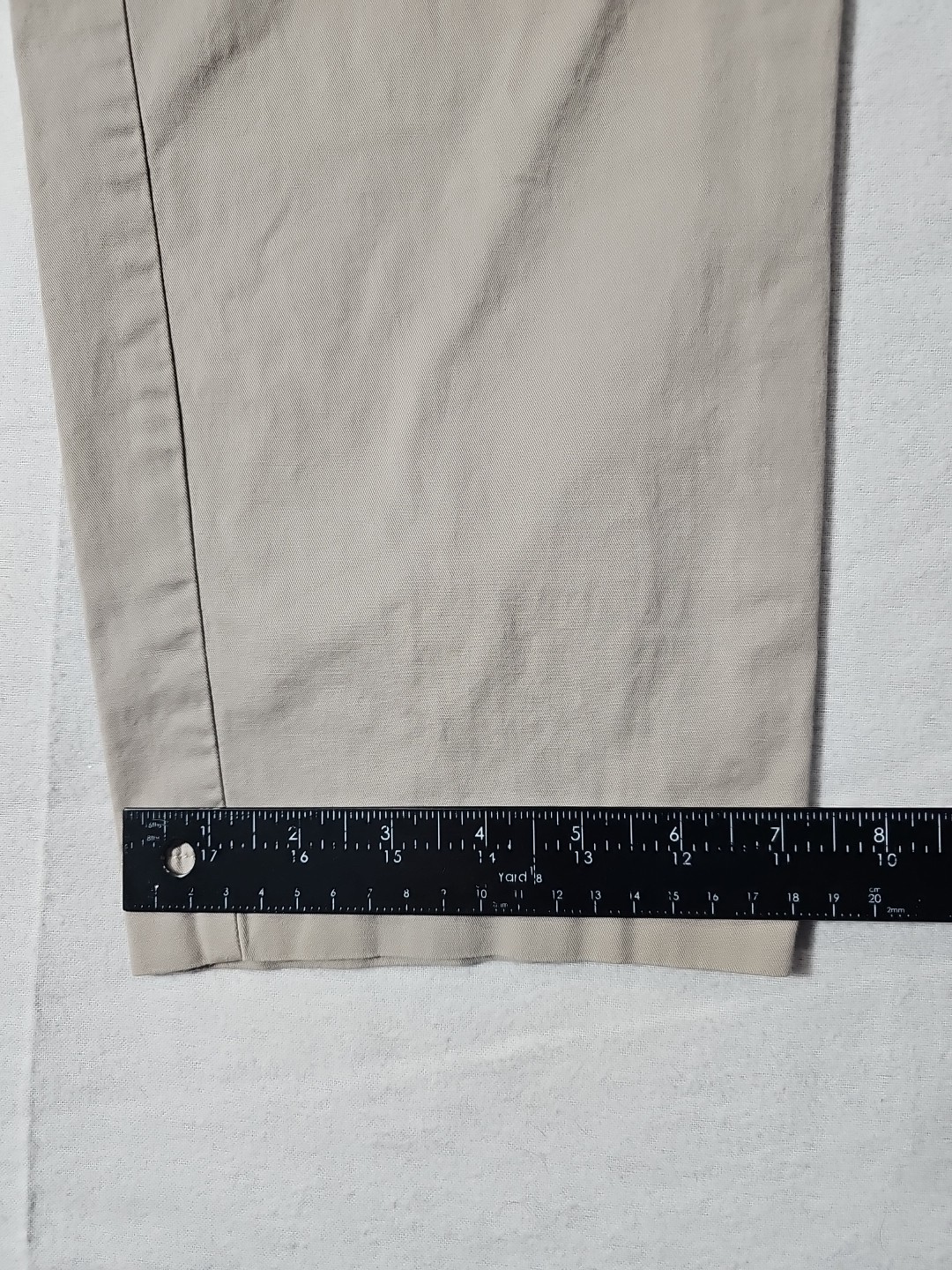 LOFT Outlet Origional Crop Pants Khaki Womens Size 8 Mid-Rise Slit Hem image 7