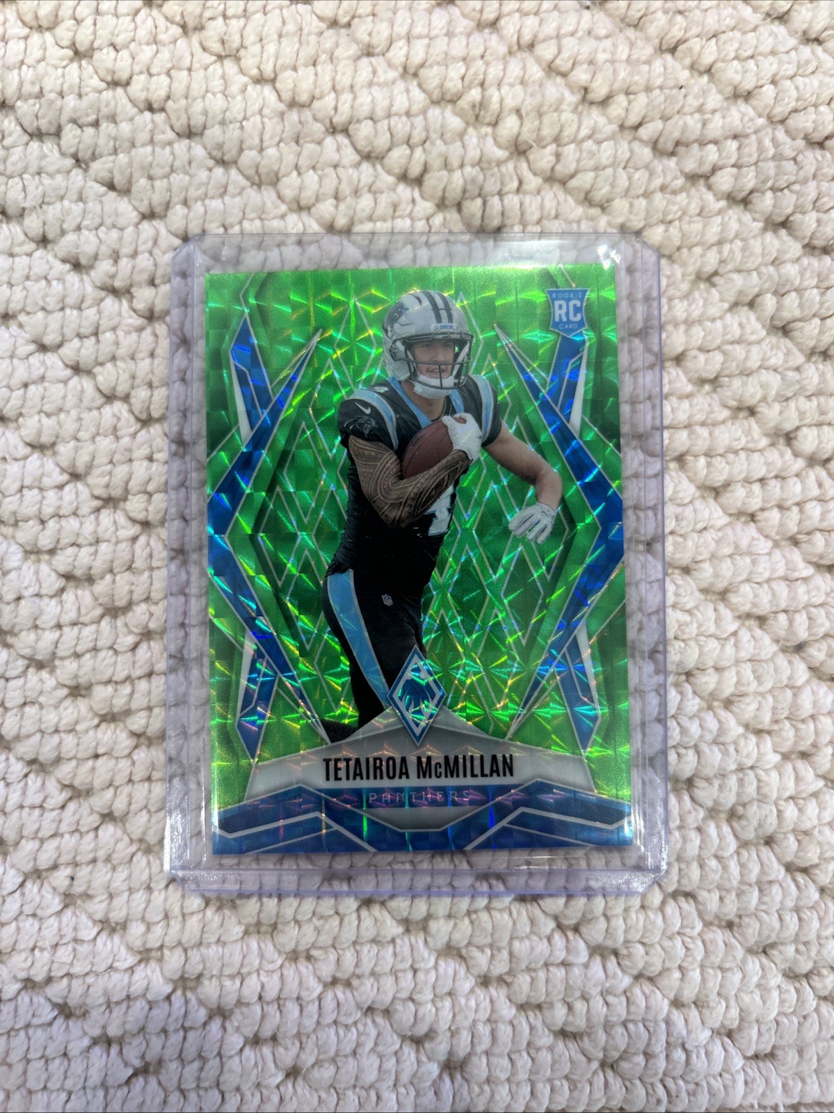 2025 Panini Phoenix - Rookies Tetairoa McMillan #155 Lime Green Pyramids /285
