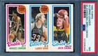 1980 Topps Larry Bird Scoring Leader Marques Johnson Sikma PSA 7 NM Celtics 5264