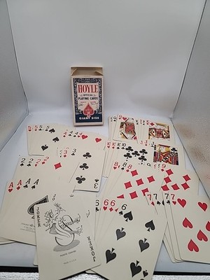 Hoyle Jumbo Playing Cards Blue Deck Poker Size Nevada Finish