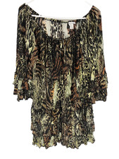 Y2K Alberto Makali Dress Small Tiered Bell Sleeve Ditzy Cottage Fairy Ruffle