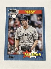 2022 Topps #87AS-37 Gerrit Cole 1987 All-Star BLUE New York Yankees