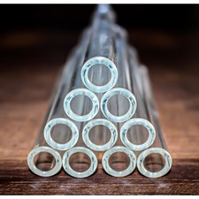 10 Pack 4 Inch Clear Borosilicate Glass Tubes 12mm OD 2mm Wall Fire Polished