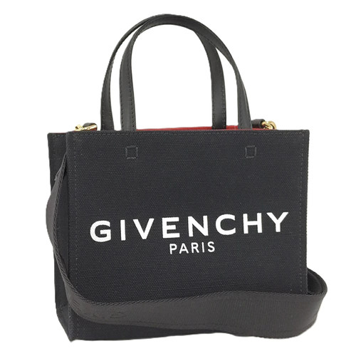 Givenchy G-Tote Small 2Way Tote Bag Canvas Black