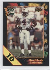 1991 Wild Card Draft 10 Stripe Darryll Lewis Darryl Lewis #30 Rookie RC 0b5. rookie card picture