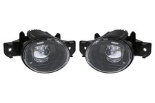 Front Fog Light Set LED Black Ultra White For Nissan NV400 11-16 Pair Lamps