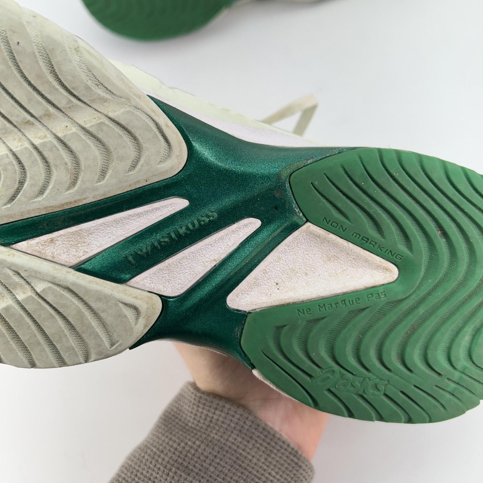 ASICS Court FF Novak Shoes Mens Size 12 Green White Tennis FlyteFoam 1041A089 thumbnail 10