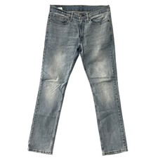 Levis 511 Slim Fit Jeans Mens 34x32 Light Wash Blue Denim 04511-4737