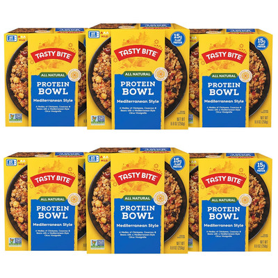 Mediterranean Protein Bowl, 8.8 Ounce, Pack of 6, Ready to Eat, Microwaveable, V